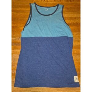 Gap Kids Boys XXL 14-16 Blue Teal Colorblock Pocket Tank Top Sleeveless Shirt